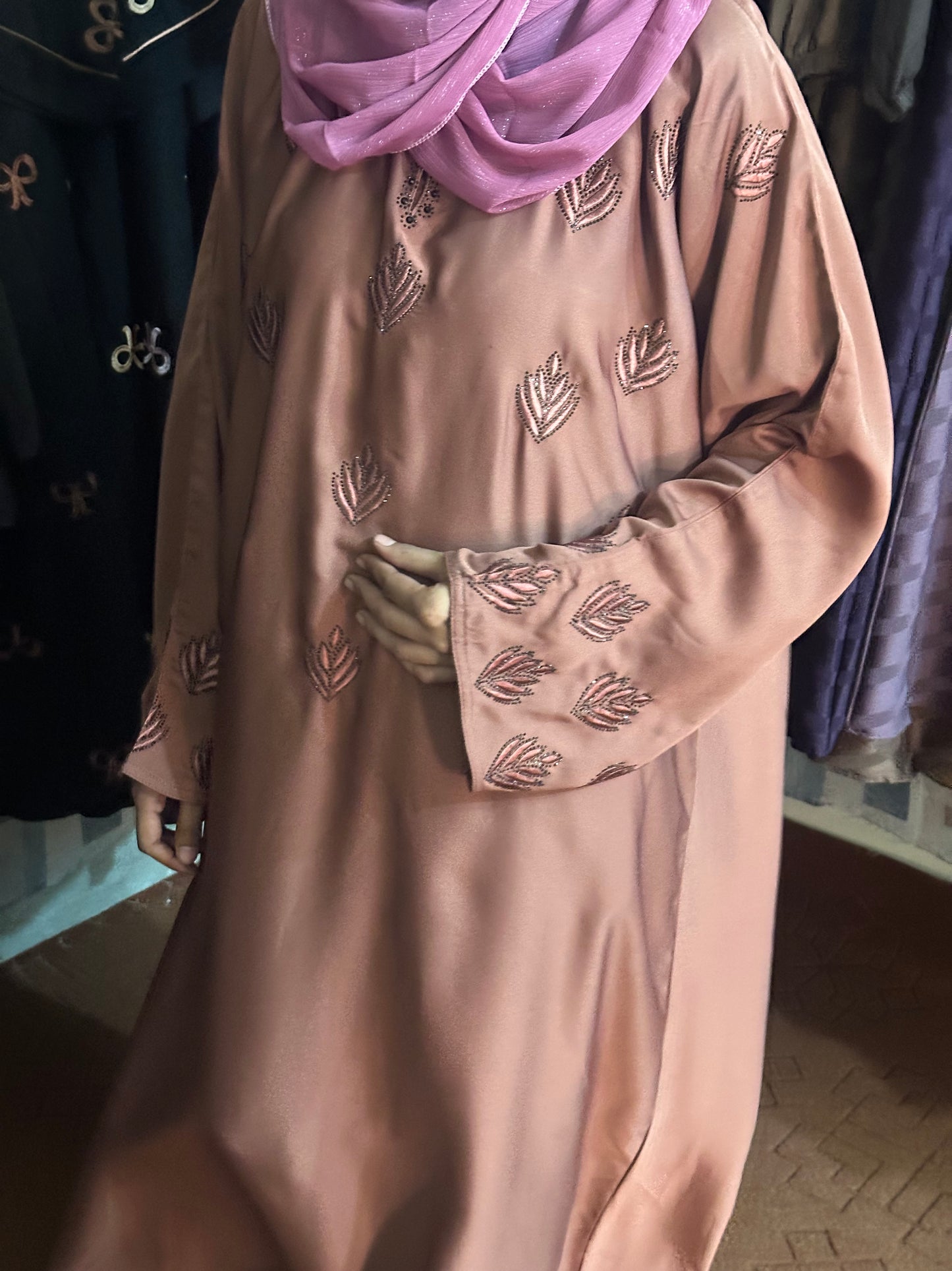 Black beeds fency Abayas