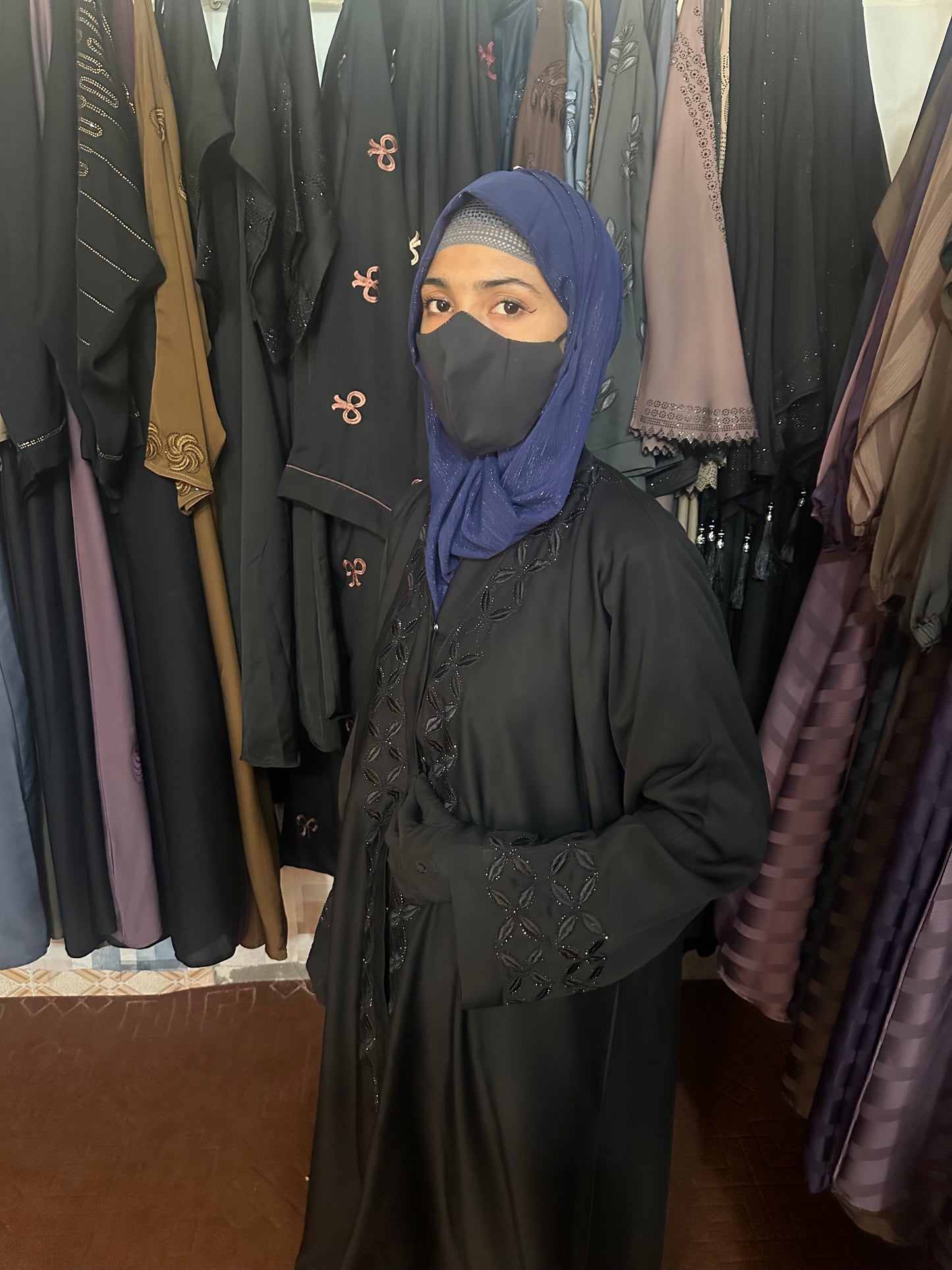 Black beeds fency Abayas